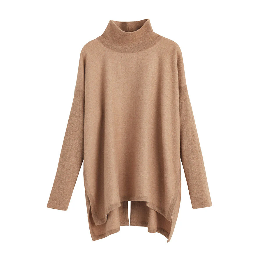 Alpaca Open-Back Turtleneck Sweater - Image 13