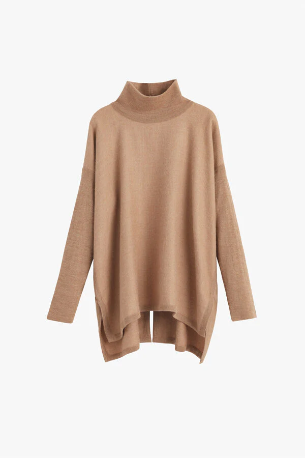 Alpaca Open-Back Turtleneck Sweater - Image 17