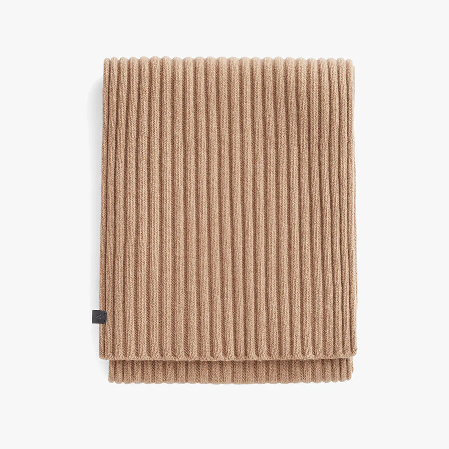 Mens Wool Cashmere Ribbed Scarf - Image 11