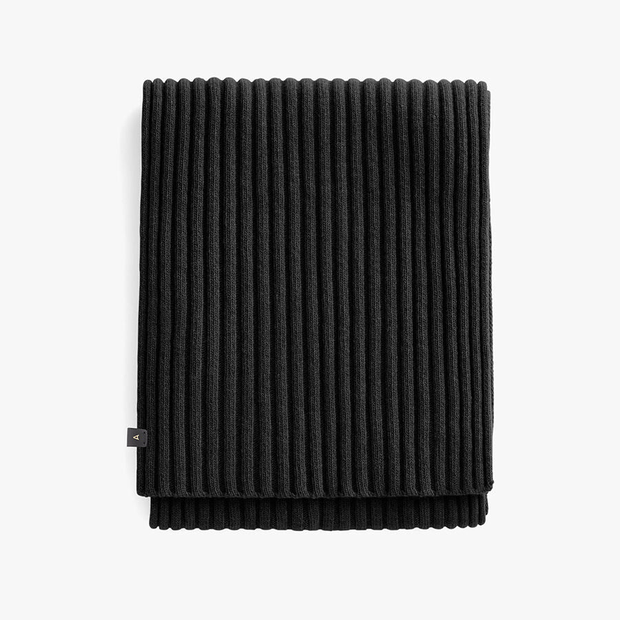 Mens Wool Cashmere Ribbed Scarf - Image 4