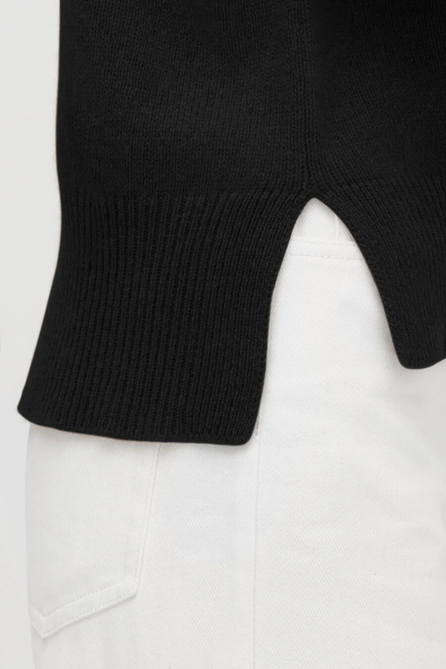 Cashmere Deep V-Neck Sweater - Image 3