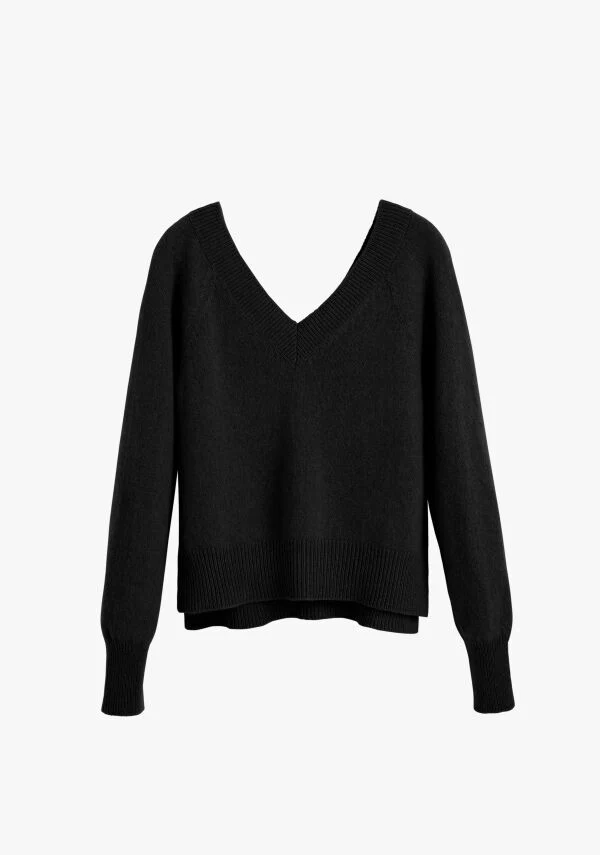 Cashmere Deep V-Neck Sweater - Image 5