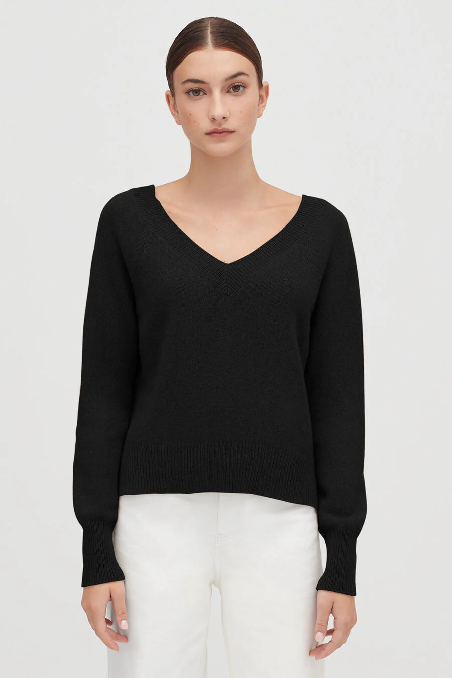 Cashmere Deep V-Neck Sweater - Image 6