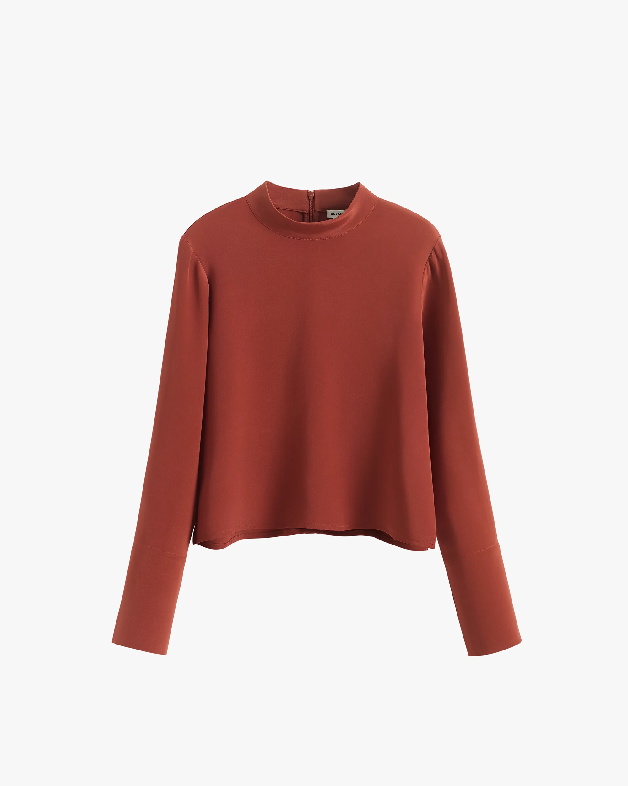 Silk Mock Neck Top - Image 6