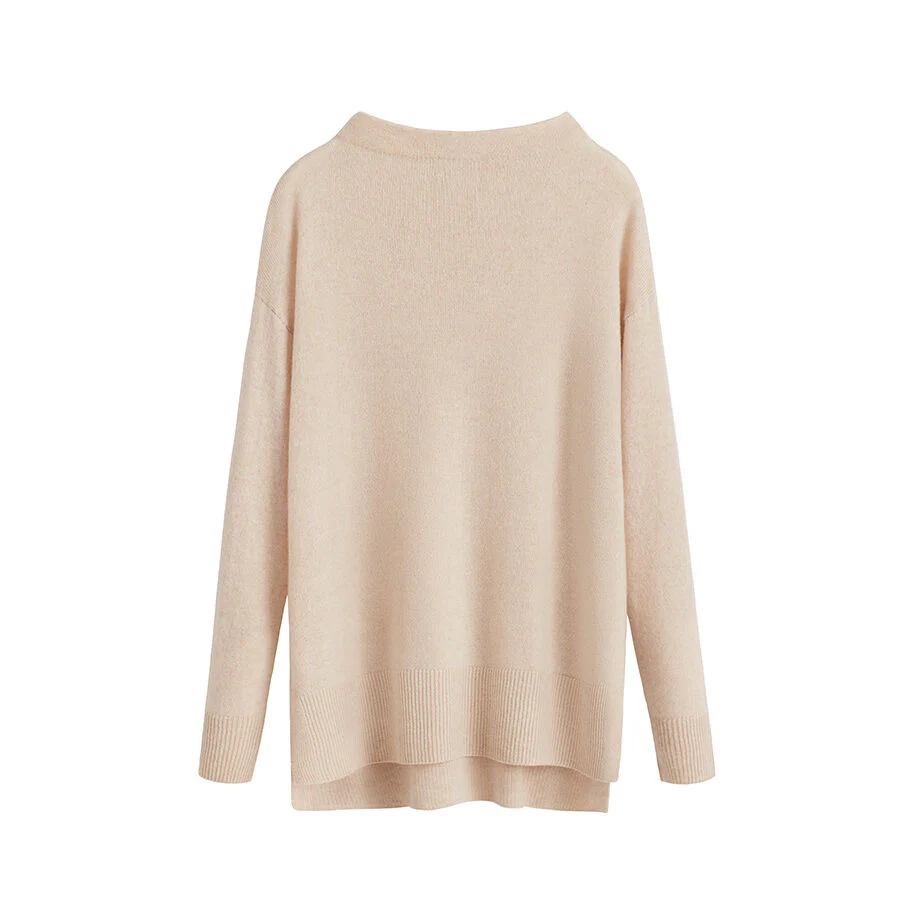 Single-Origin Cashmere Funnel Neck Sweater - Image 11