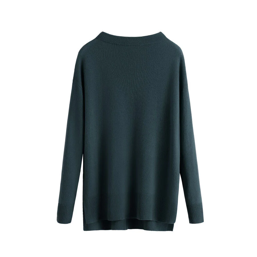 Single-Origin Cashmere Funnel Neck Sweater - Image 21