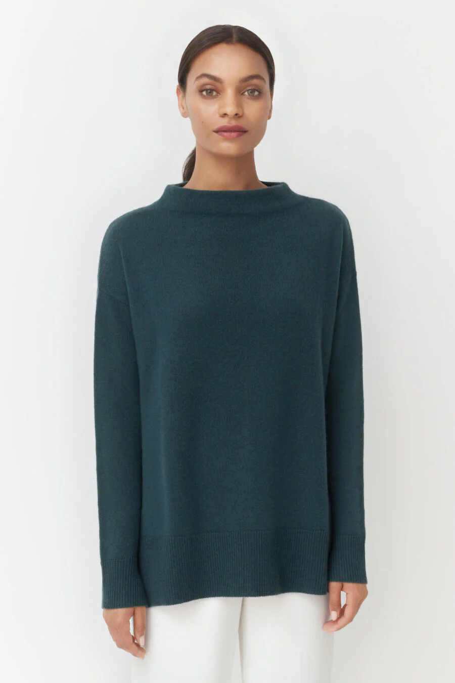 Single-Origin Cashmere Funnel Neck Sweater - Image 25