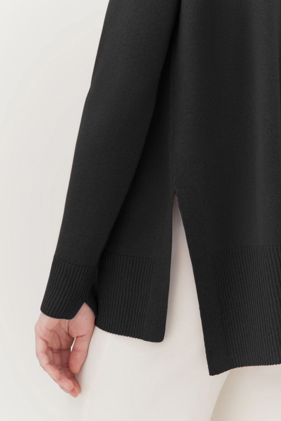 Single-Origin Cashmere Funnel Neck Sweater - Image 3