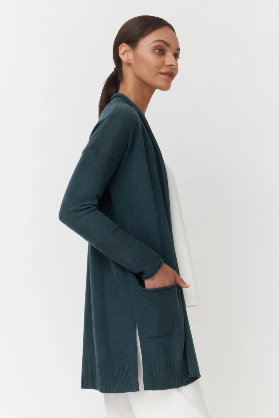 Single-Origin Cashmere Long Cardigan - Image 17