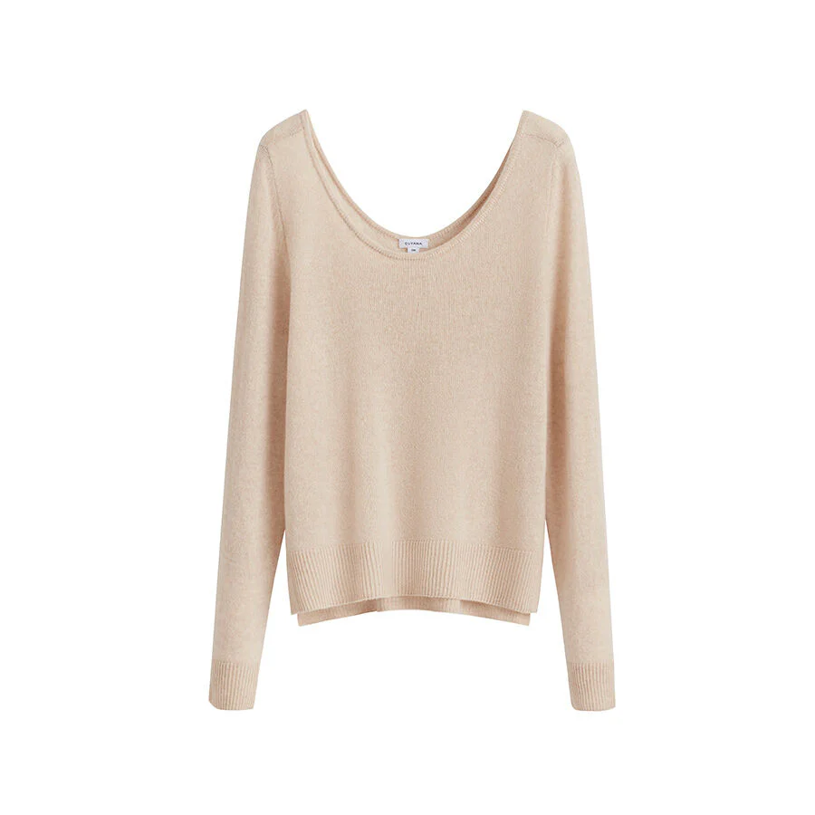 Single-Origin Cashmere Scoop Neck Sweater - Image 11