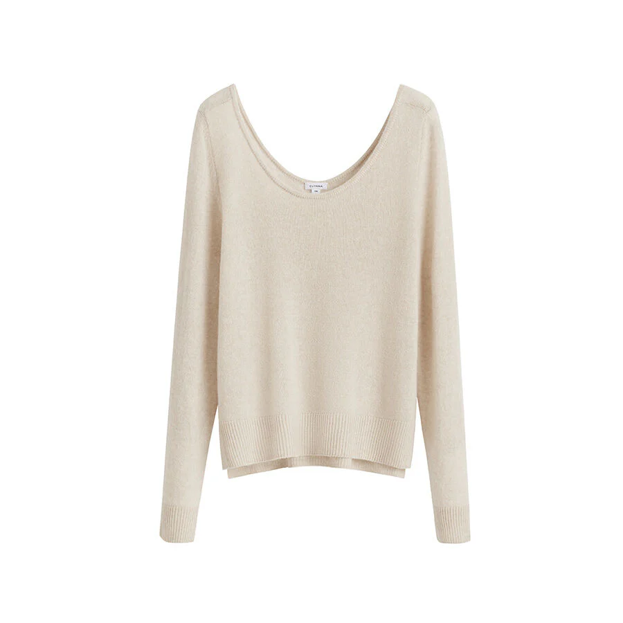 Single-Origin Cashmere Scoop Neck Sweater - Image 6