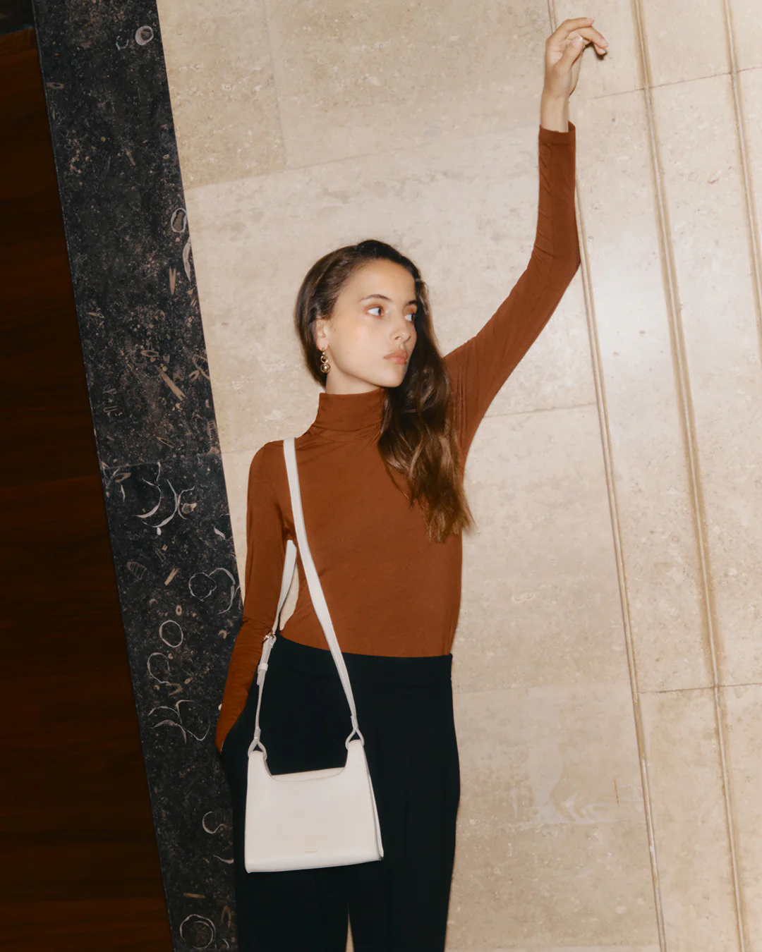 Slim Back Slit Turtleneck Tee - Image 6