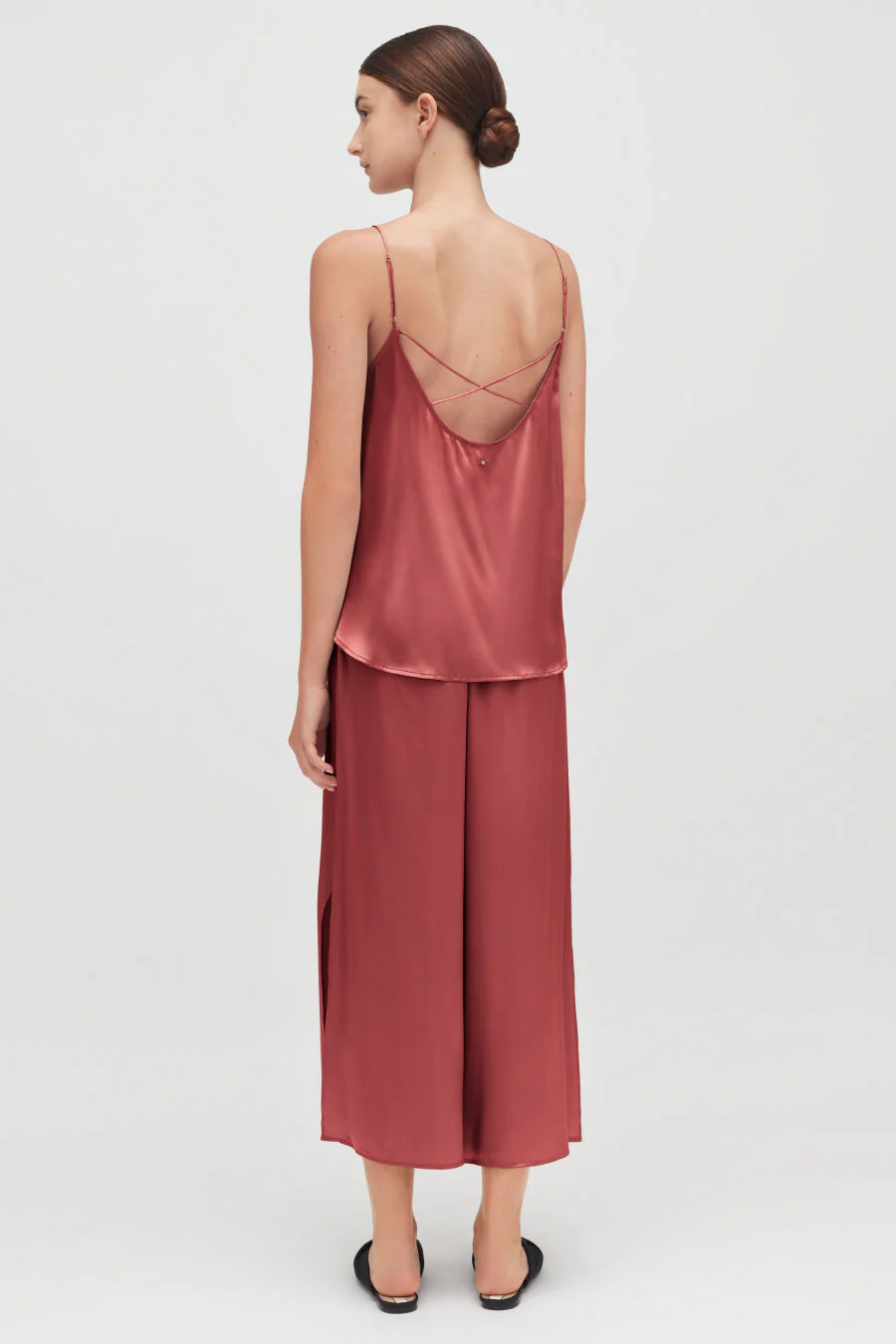 Washable Charmeuse Cropped Wide-Leg Pant - Image 11