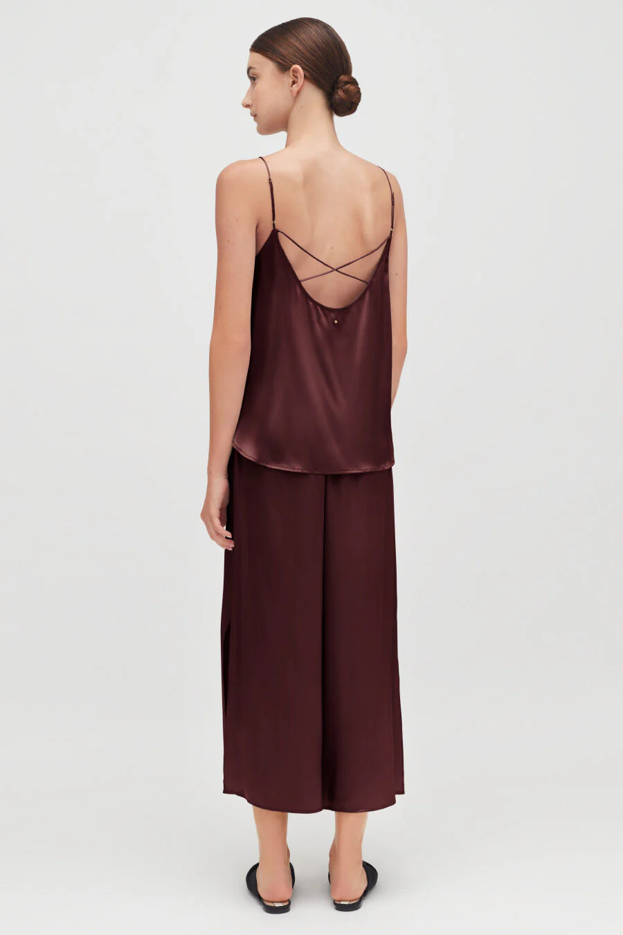 Washable Charmeuse Cropped Wide-Leg Pant - Image 7