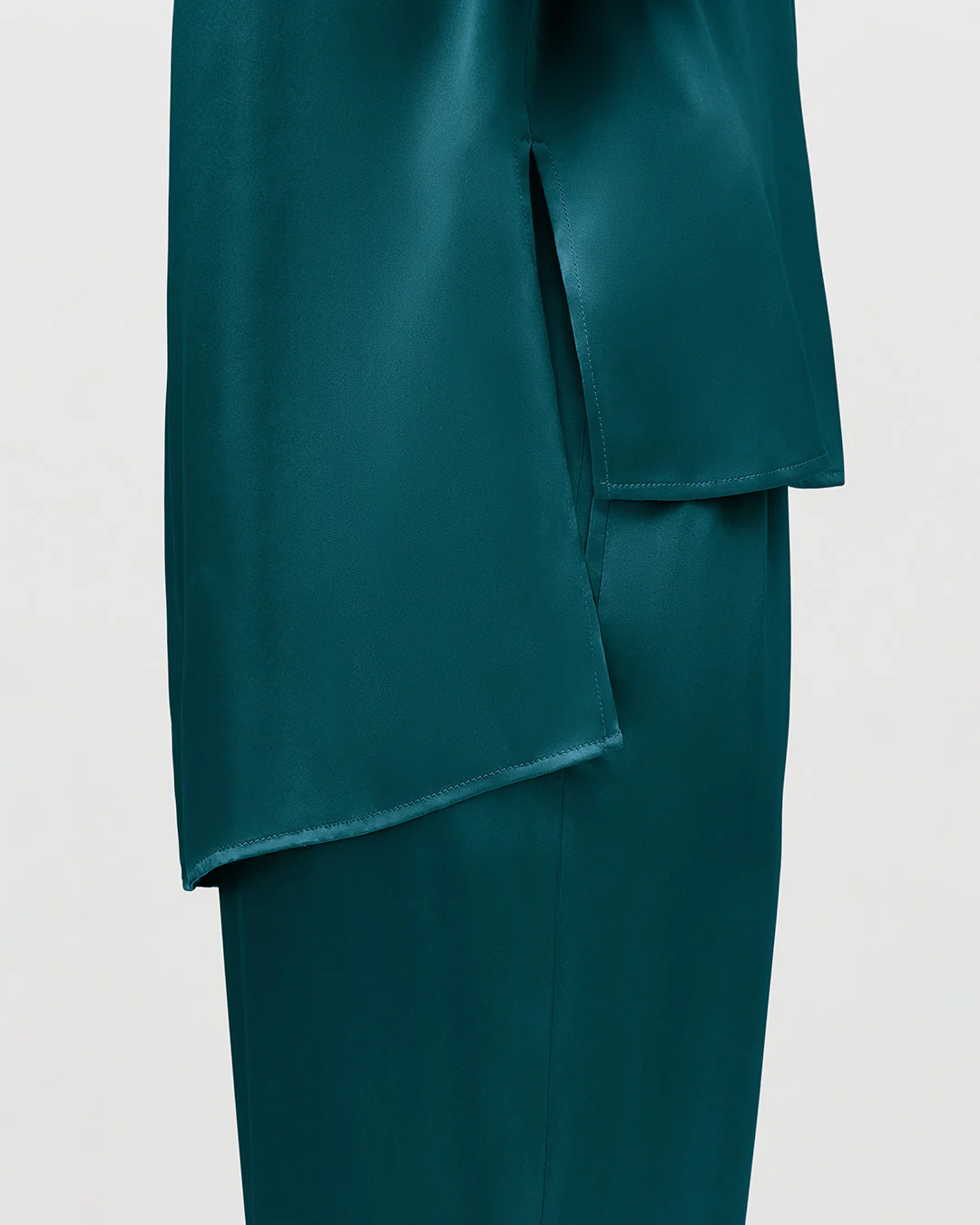 Washable Charmeuse High-Low Top - Image 17