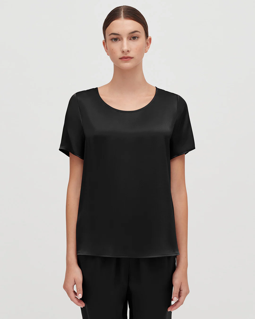 Washable Charmeuse High-Low Top - Image 20