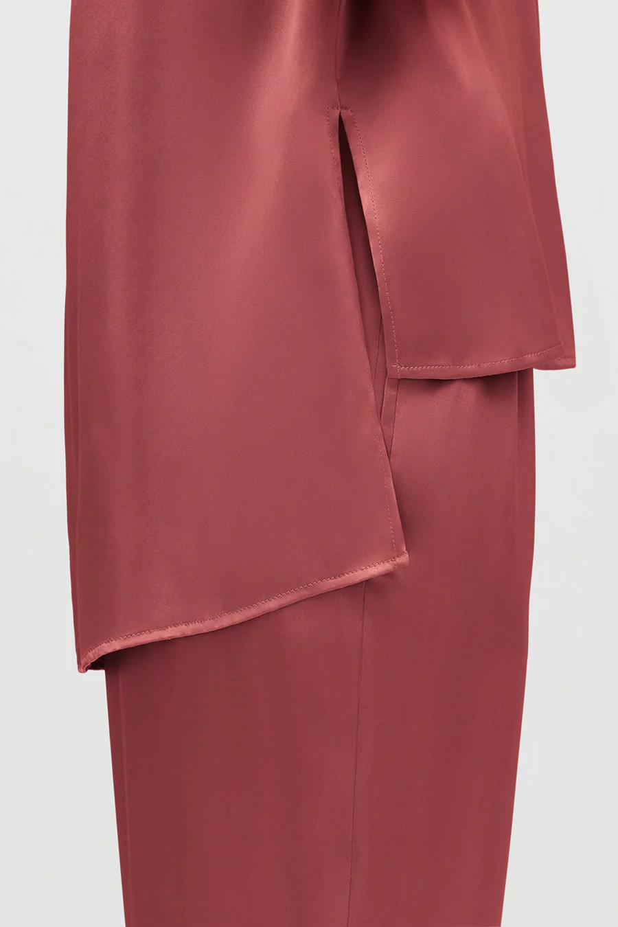 Washable Charmeuse High-Low Top - Image 23