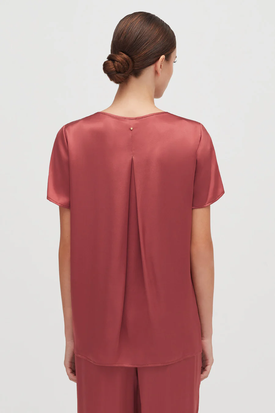 Washable Charmeuse High-Low Top - Image 24