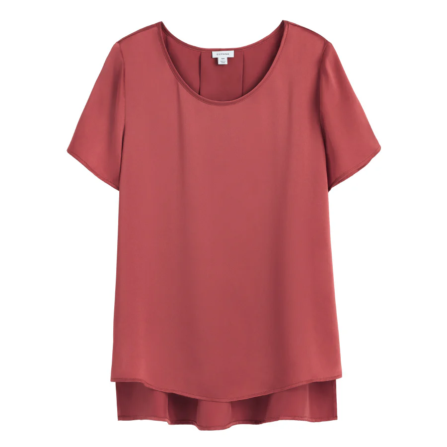 Washable Charmeuse High-Low Top - Image 25