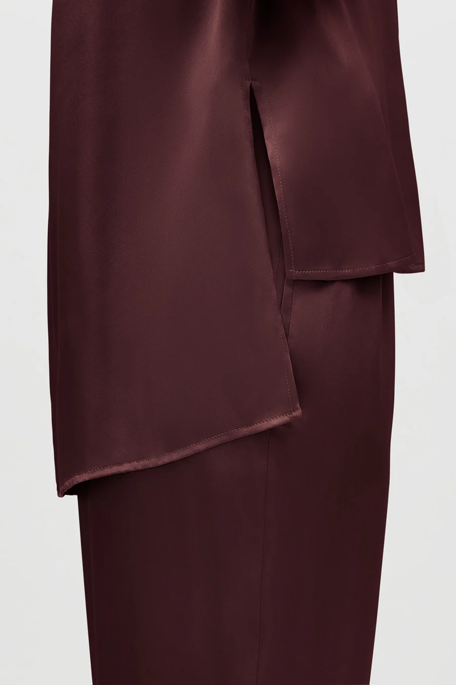 Washable Charmeuse High-Low Top - Image 30