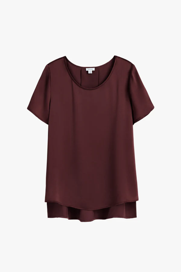 Washable Charmeuse High-Low Top - Image 31