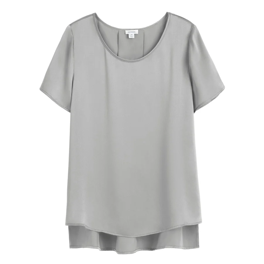 Washable Charmeuse High-Low Top - Image 34