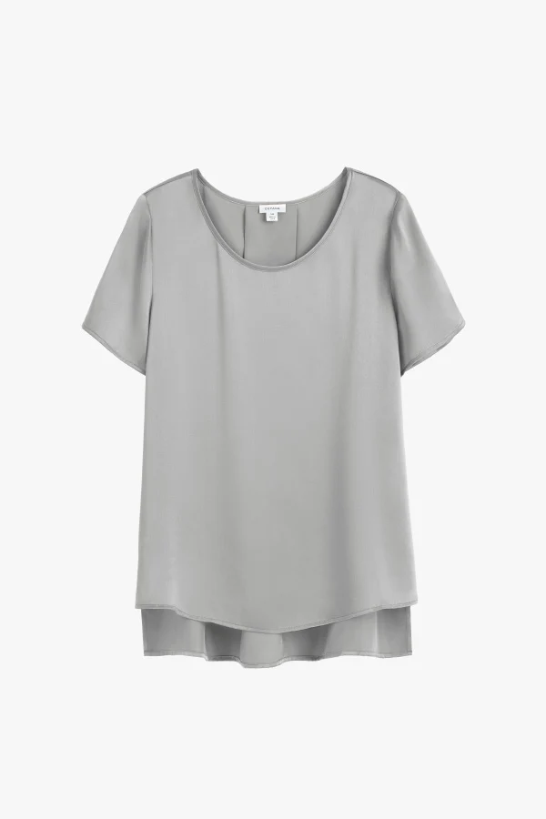 Washable Charmeuse High-Low Top - Image 37