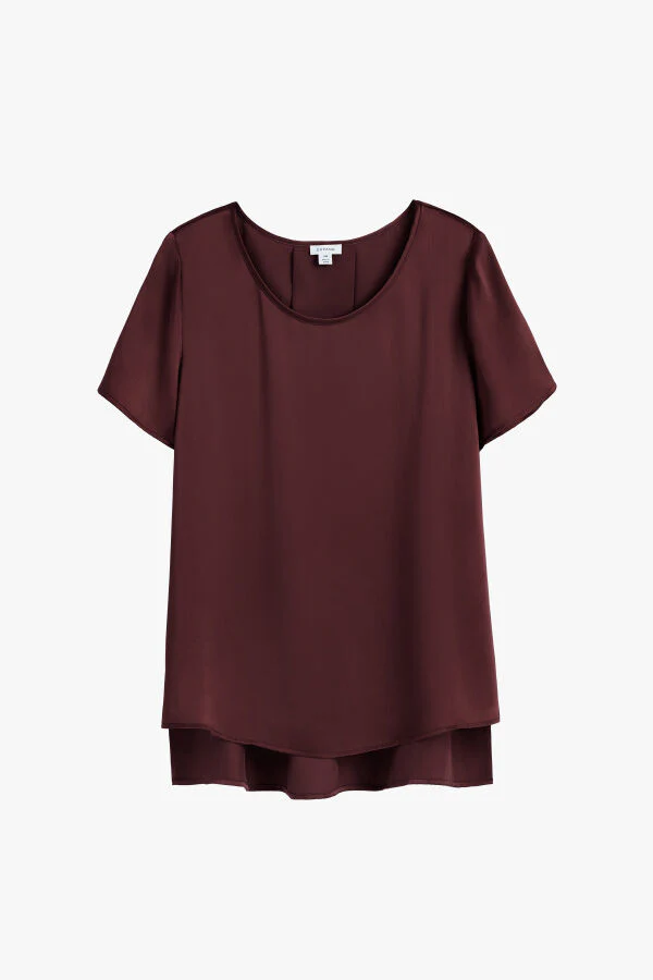 Washable Charmeuse High-Low Top - Image 4