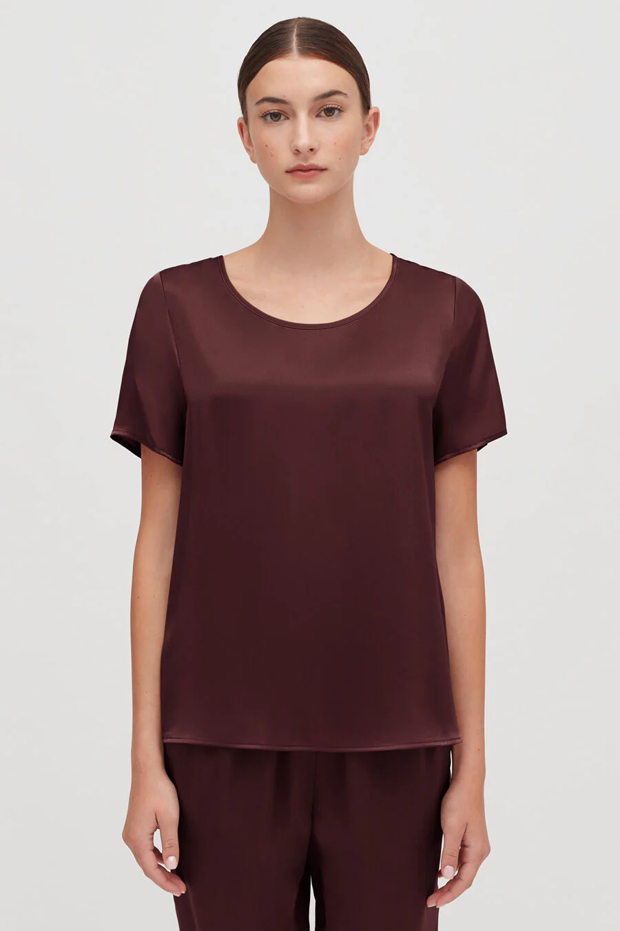 Washable Charmeuse High-Low Top - Image 5