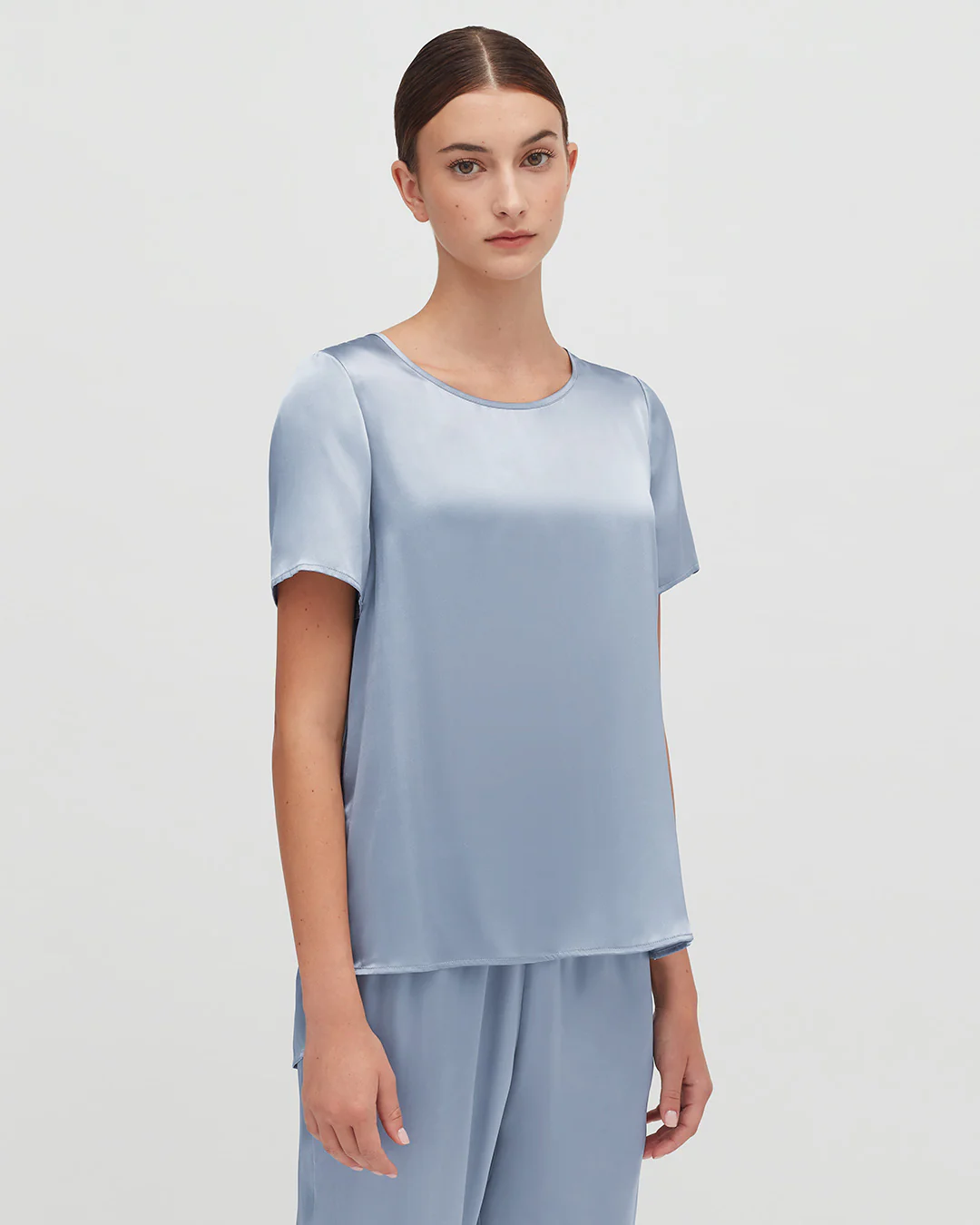 Washable Charmeuse High-Low Top - Image 7